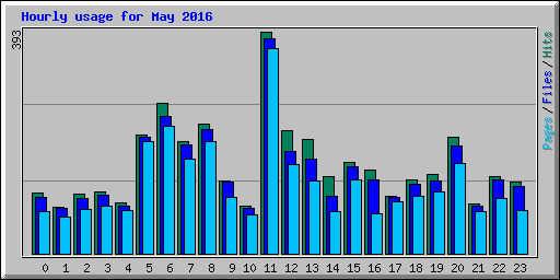 Hourly usage for May 2016