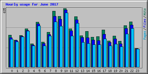 Hourly usage for June 2017