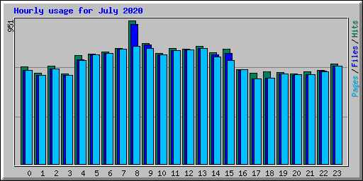 Hourly usage for July 2020