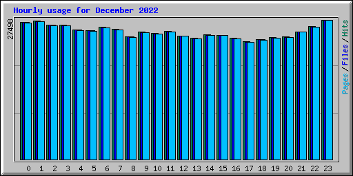 Hourly usage for December 2022