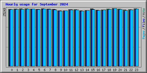 Hourly usage for September 2024