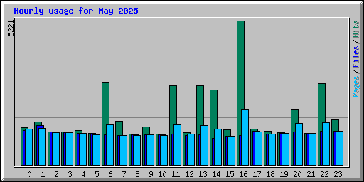 Hourly usage for May 2025